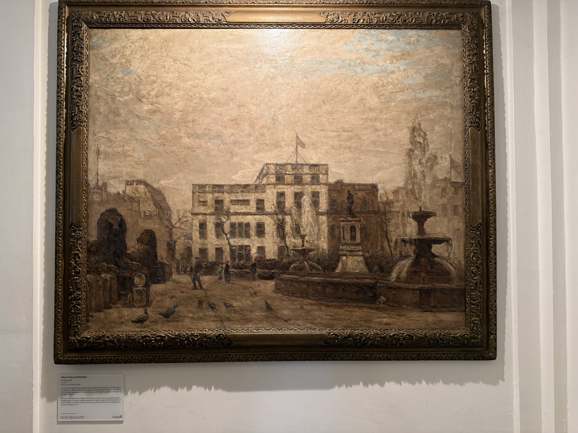 Canada House 館內展示的建築舊圖，原作年代未詳。